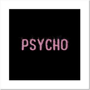 Pink Psycho scribble art Posters and Art